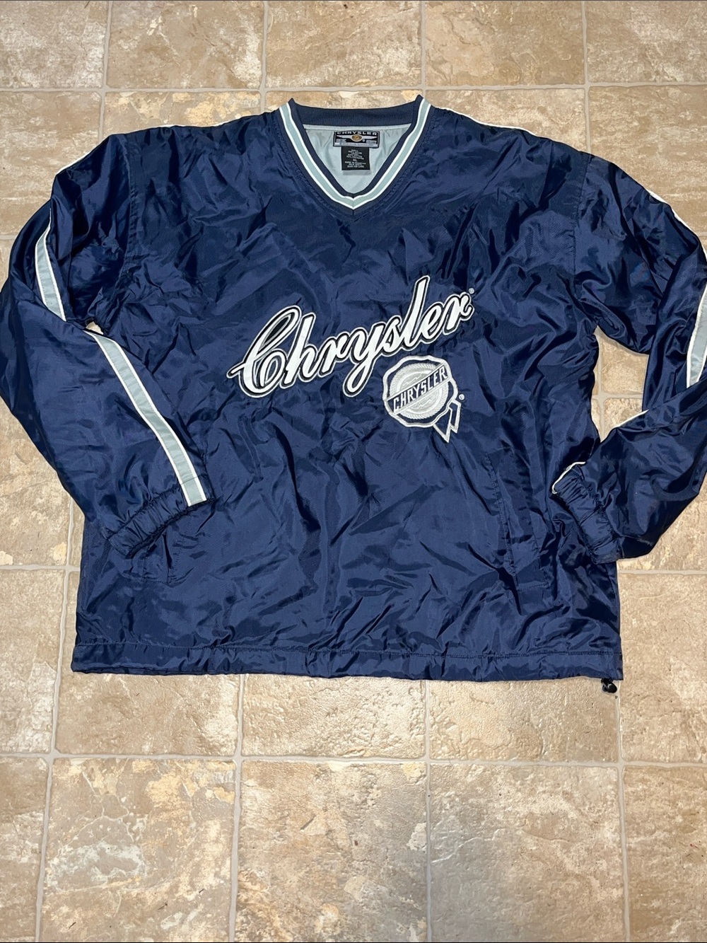 Chrysler Men's Navy Pullover Windbreaker Jacket
